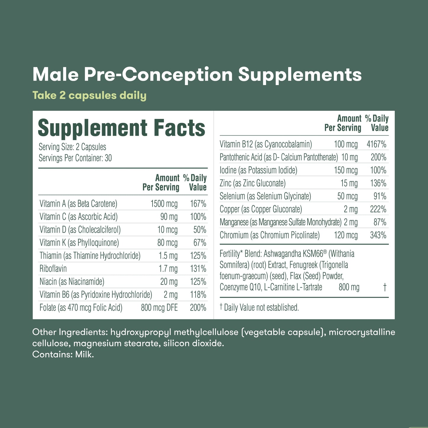 Male Pre-Conception Supplements