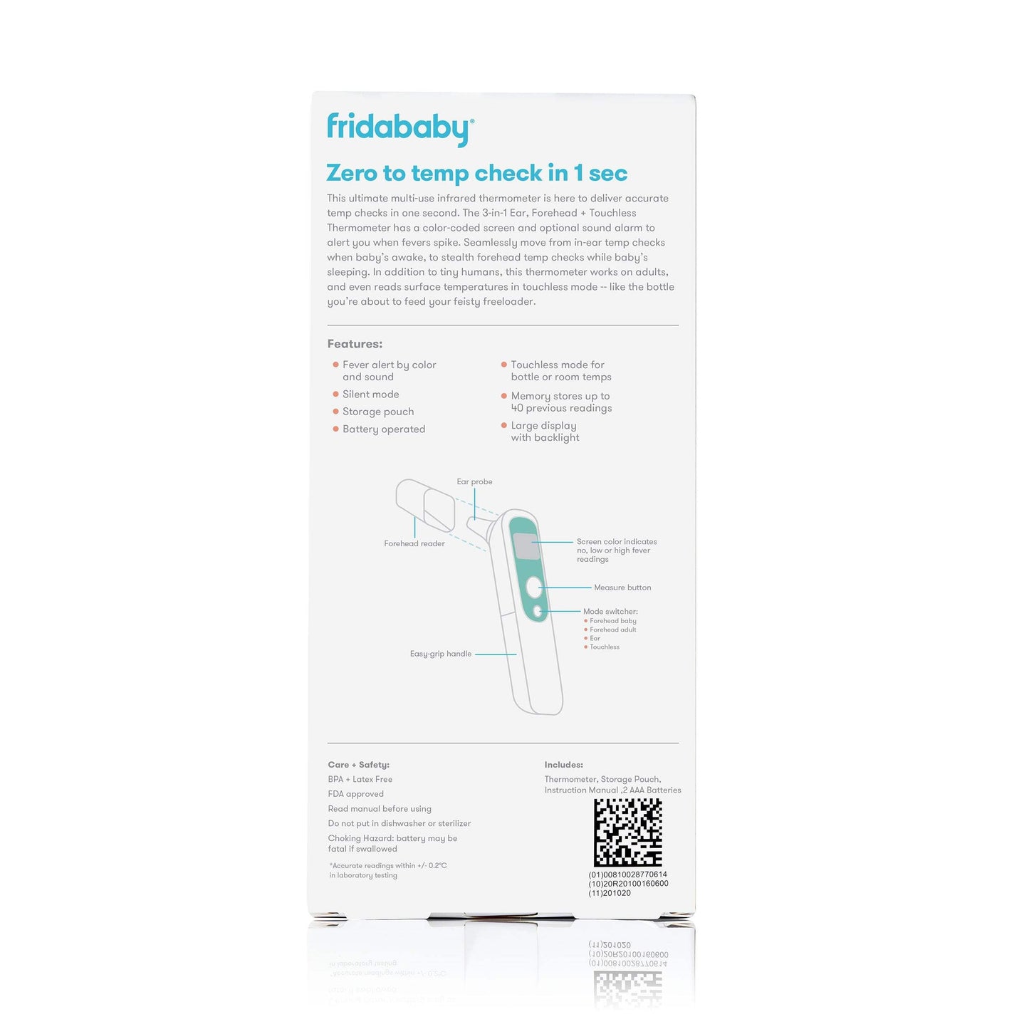 3-in-1 Ear, Forehead + Touchless Infrared Thermometer