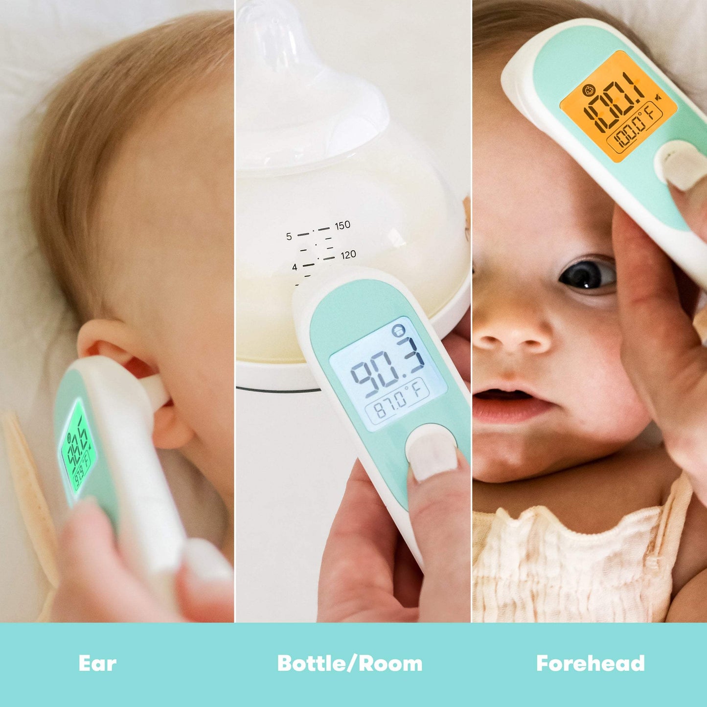 3-in-1 Ear, Forehead + Touchless Infrared Thermometer