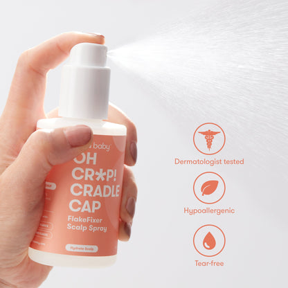 Oh Cr*p! Cradle Cap Flake Fixer Scalp Spray + Scalp Mask Duo