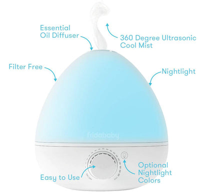 BreatheFrida the 3-IN-1 HUMIDIFIER, DIFFUSER + NIGHTLIGHT