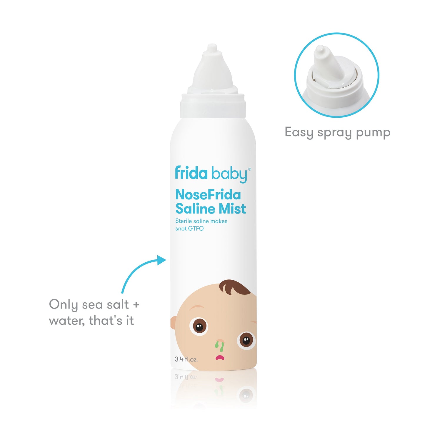 NoseFrida Saline Mist (3.4 ounce)